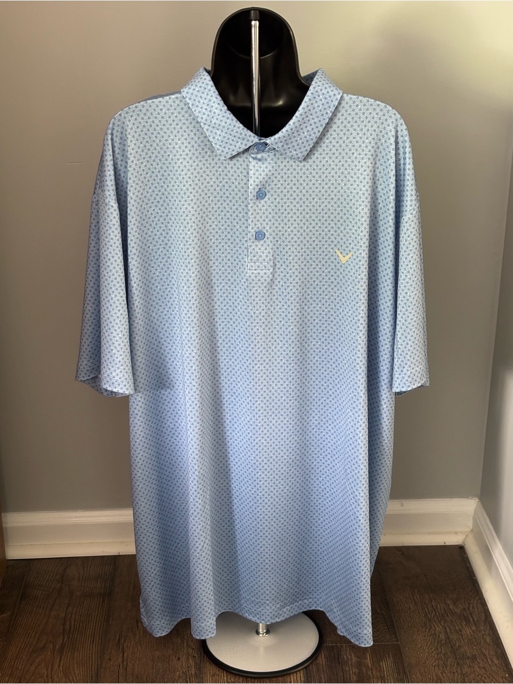 Callaway Men’s Golf Shirt Blue Size XXL Opti Dri NWT